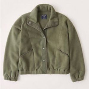 Abercrombie Polar fleece snap-up jacket